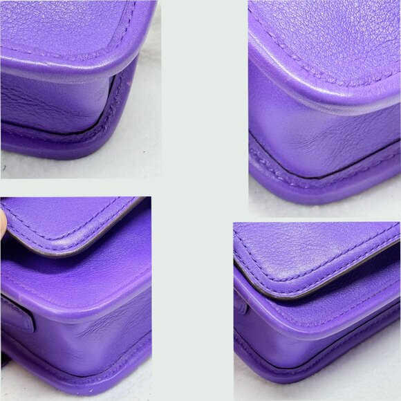 COACH Legacy Penny Ultra Violet Leather #19914 Crossbody Hang Tag and Tassel - Picture 5 of 11